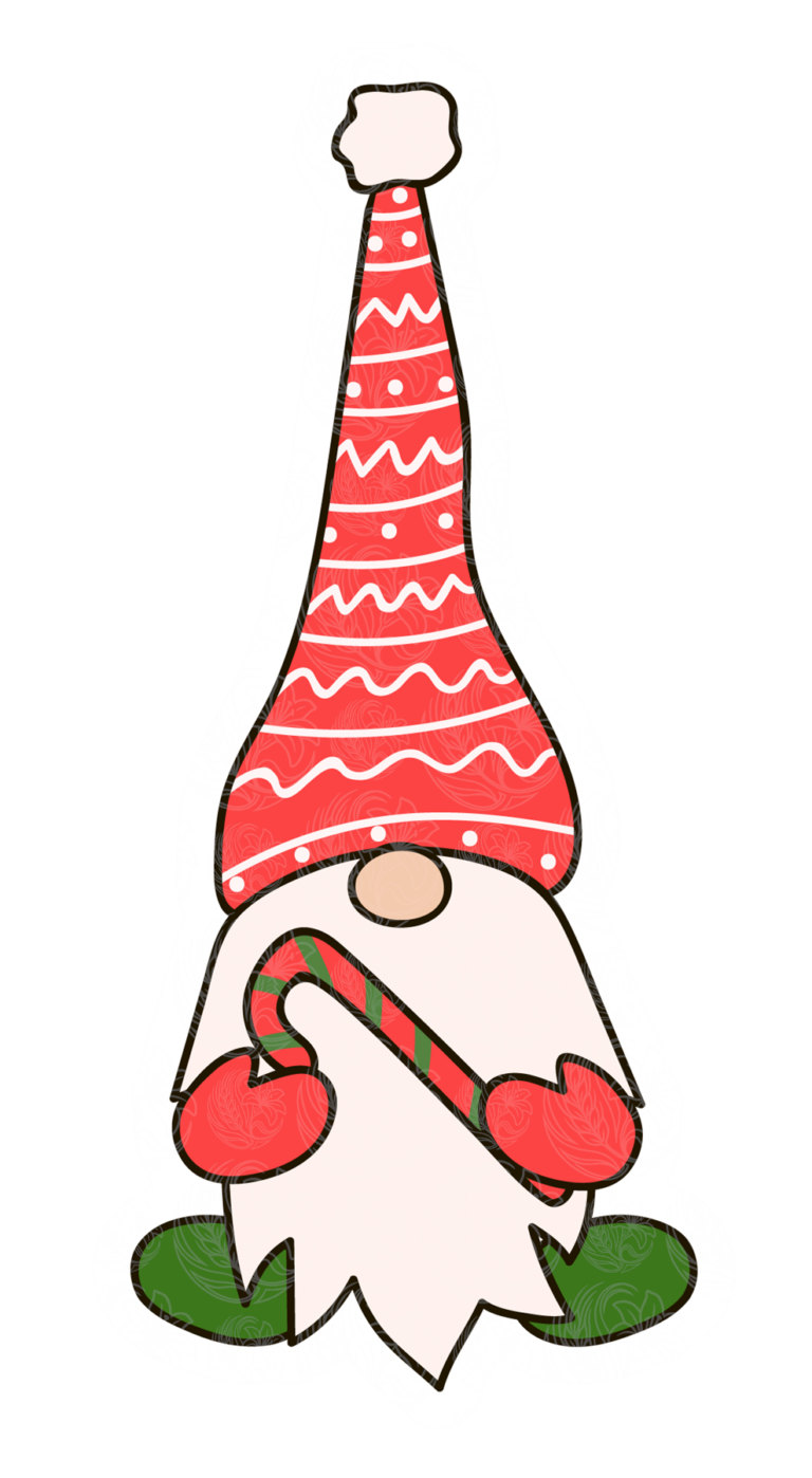Christmas Gnome with Red Hat and Candy Cane – GBH22555